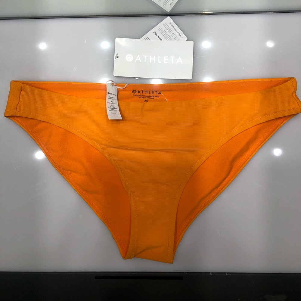 Athleta Cloudbreak Rib Mid Rise Swimsuit Bottoms